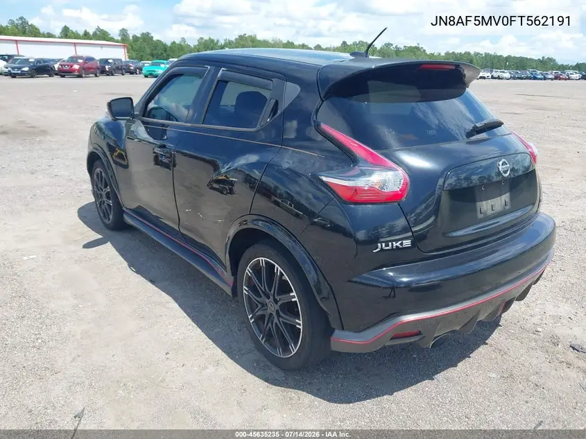 2015 Nissan Juke Nismo VIN: JN8AF5MV0FT562191 Lot: 45635235