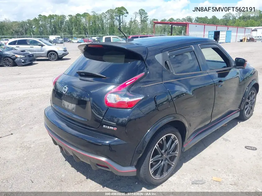 2015 Nissan Juke Nismo VIN: JN8AF5MV0FT562191 Lot: 45635235
