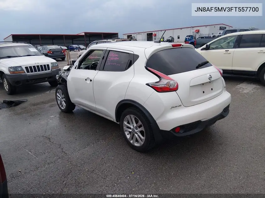 2015 Nissan Juke Sl VIN: JN8AF5MV3FT557700 Lot: 45640404