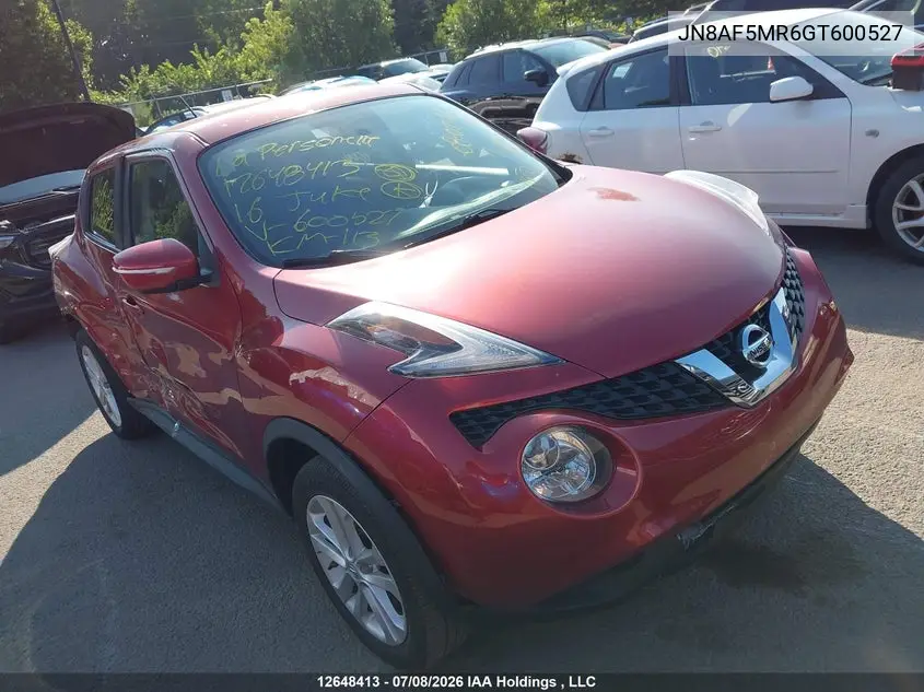 2016 Nissan Juke S/Sv/Sl/Nismo VIN: JN8AF5MR6GT600527 Lot: 12648413