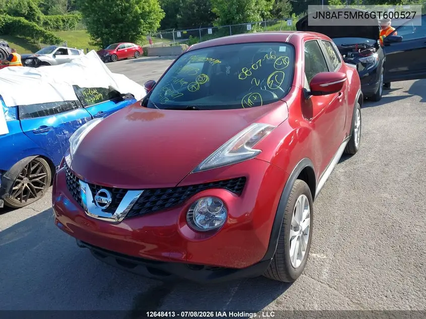 2016 Nissan Juke S/Sv/Sl/Nismo VIN: JN8AF5MR6GT600527 Lot: 12648413