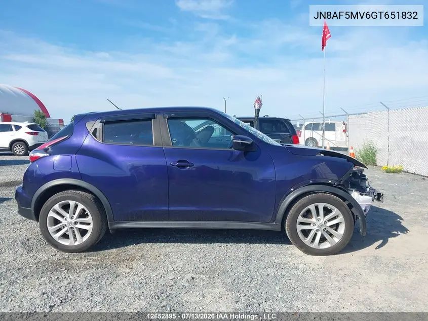 2016 Nissan Juke S/Sv/Sl/Nismo VIN: JN8AF5MV6GT651832 Lot: 12652895