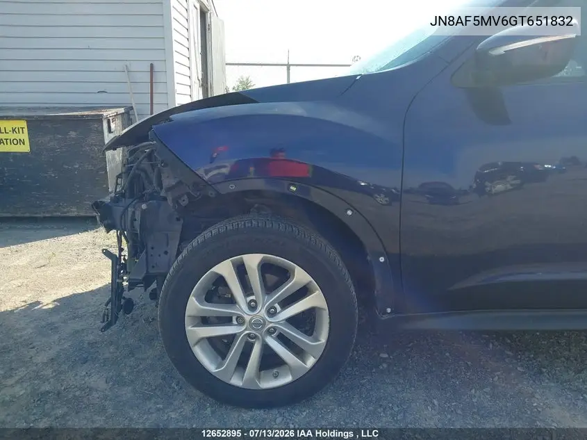 2016 Nissan Juke S/Sv/Sl/Nismo VIN: JN8AF5MV6GT651832 Lot: 12652895
