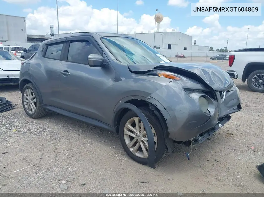 2016 Nissan Juke Nismo/S/Sl/Sv VIN: JN8AF5MRXGT604869 Lot: 45335476
