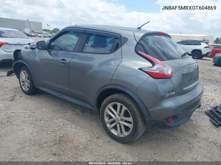 2016 Nissan Juke Nismo/S/Sl/Sv VIN: JN8AF5MRXGT604869 Lot: 45335476