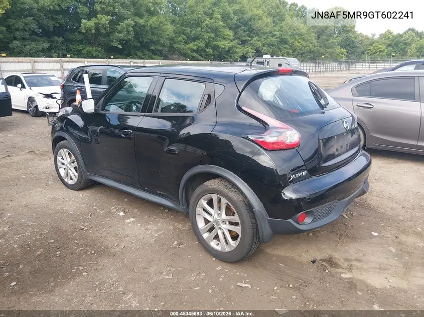 2016 Nissan Juke S VIN: JN8AF5MR9GT602241 Lot: 45345693