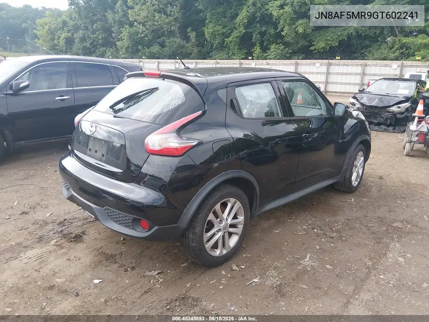 2016 Nissan Juke S VIN: JN8AF5MR9GT602241 Lot: 45345693