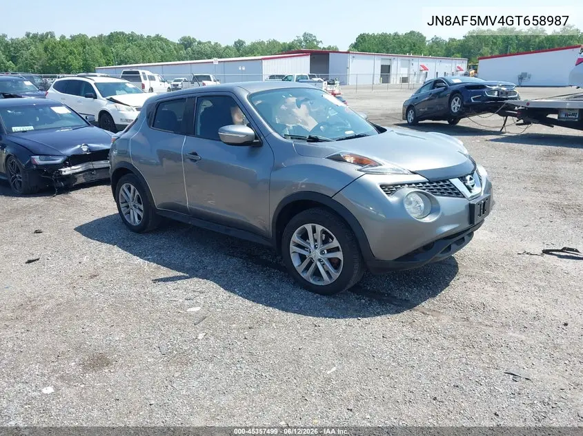2016 Nissan Juke Nismo/S/Sl/Sv VIN: JN8AF5MV4GT658987 Lot: 45357499