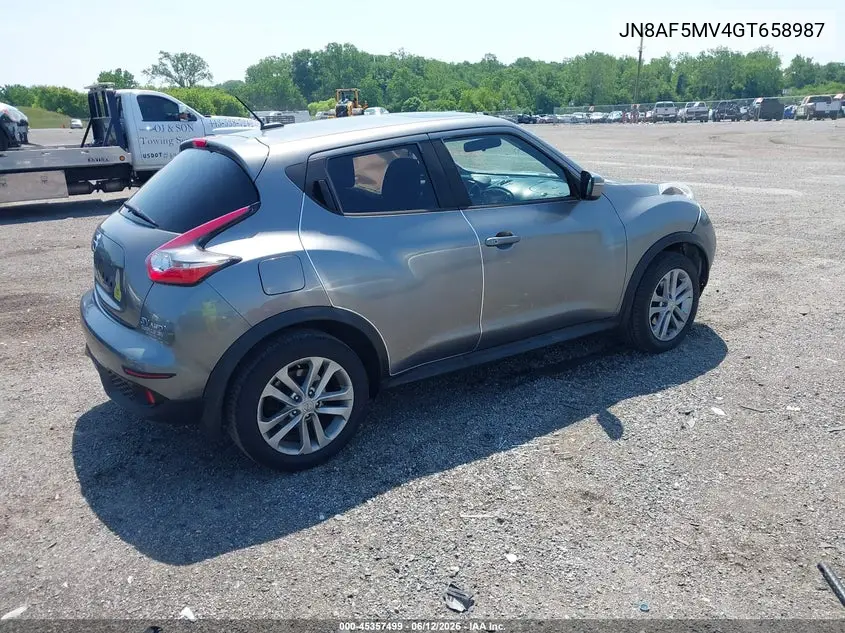 2016 Nissan Juke Nismo/S/Sl/Sv VIN: JN8AF5MV4GT658987 Lot: 45357499