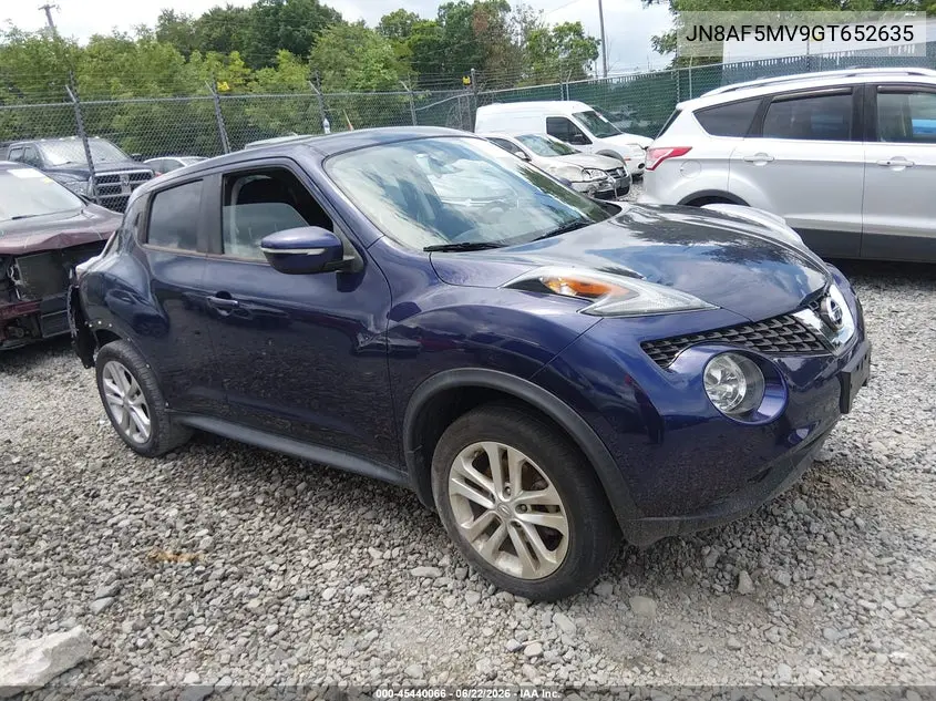 2016 Nissan Juke Sv VIN: JN8AF5MV9GT652635 Lot: 45440066