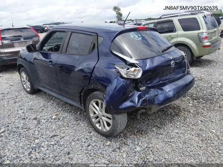 2016 Nissan Juke Sv VIN: JN8AF5MV9GT652635 Lot: 45440066
