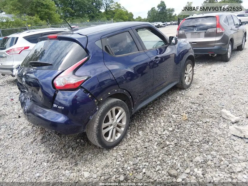 2016 Nissan Juke Sv VIN: JN8AF5MV9GT652635 Lot: 45440066
