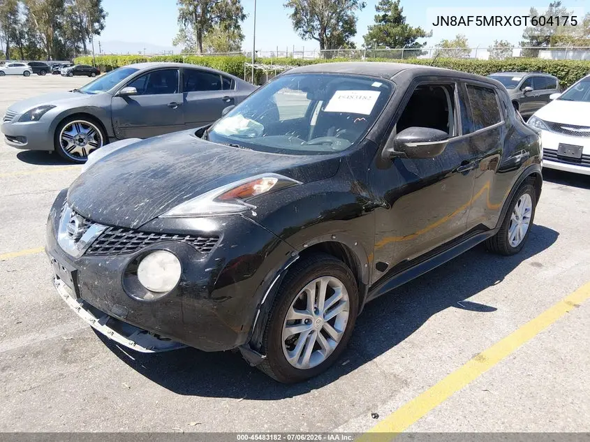 2016 Nissan Juke S VIN: JN8AF5MRXGT604175 Lot: 45483182