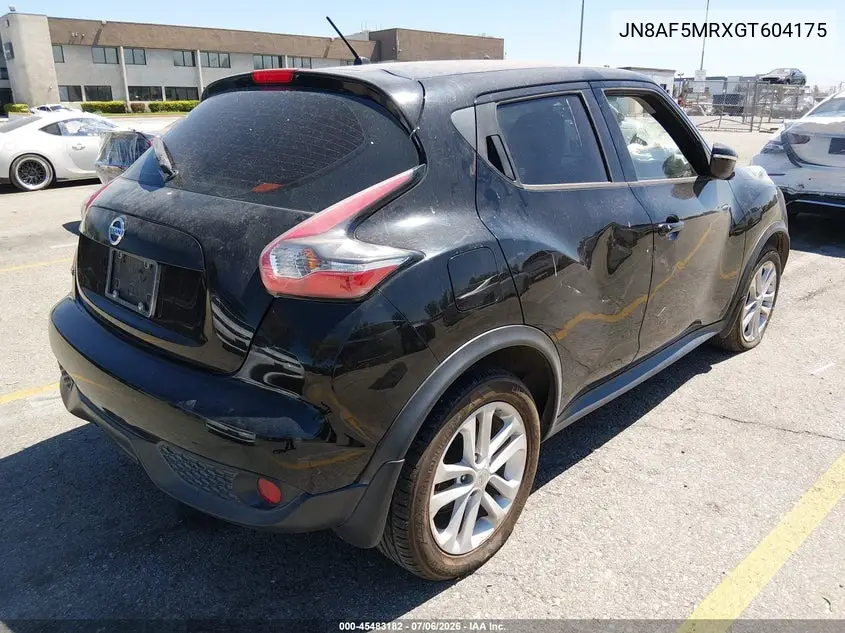 2016 Nissan Juke S VIN: JN8AF5MRXGT604175 Lot: 45483182