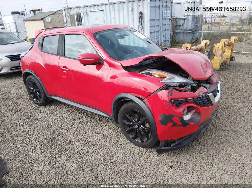 2016 Nissan Juke Sl VIN: JN8AF5MV4GT658293 Lot: 45523320