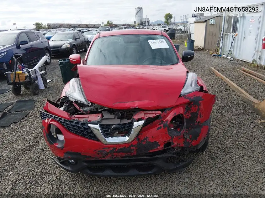2016 Nissan Juke Sl VIN: JN8AF5MV4GT658293 Lot: 45523320