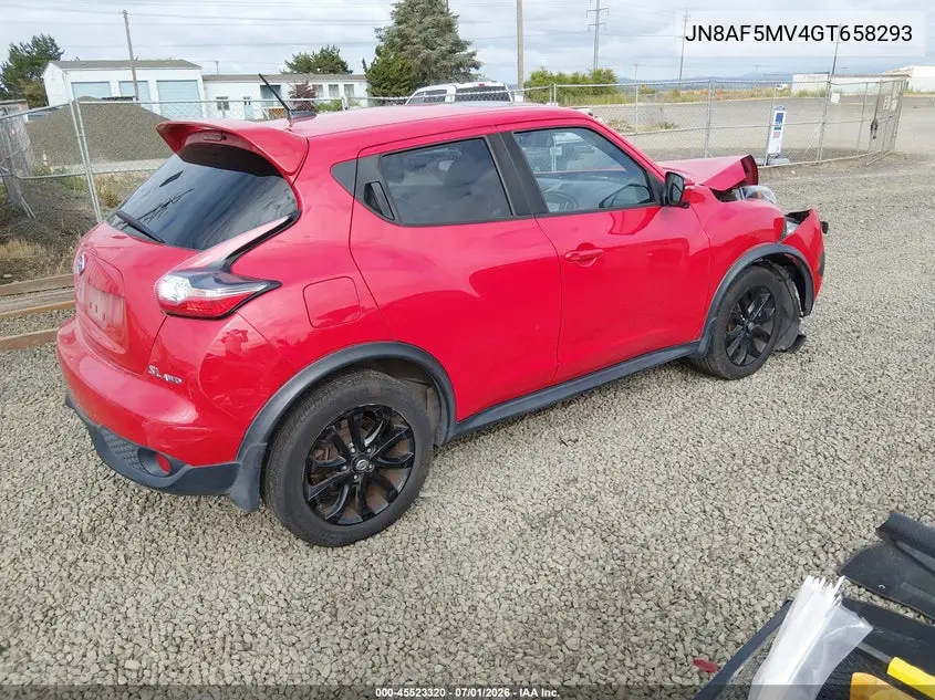 2016 Nissan Juke Sl VIN: JN8AF5MV4GT658293 Lot: 45523320