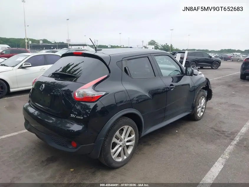 2016 Nissan Juke Sv VIN: JN8AF5MV9GT652683 Lot: 45548491