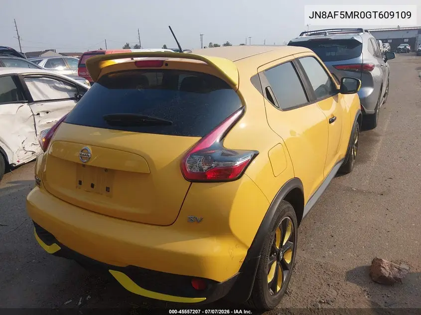 2016 Nissan Juke Sv VIN: JN8AF5MR0GT609109 Lot: 45557207