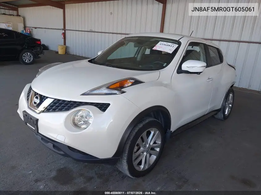 2016 Nissan Juke Sv VIN: JN8AF5MR0GT605061 Lot: 45560811