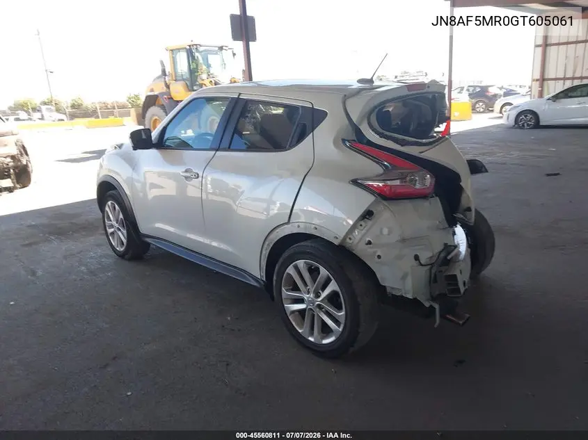 2016 Nissan Juke Sv VIN: JN8AF5MR0GT605061 Lot: 45560811