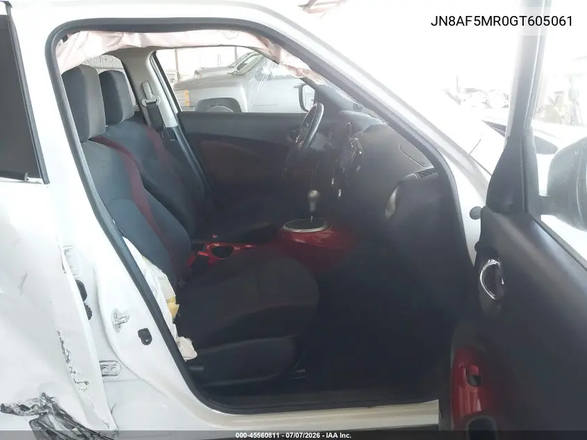 2016 Nissan Juke Sv VIN: JN8AF5MR0GT605061 Lot: 45560811