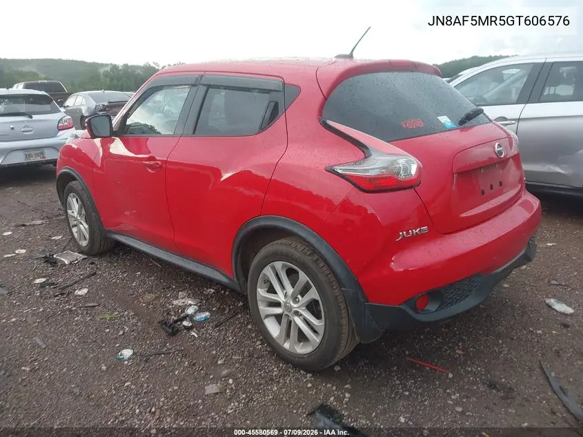2016 Nissan Juke Sl VIN: JN8AF5MR5GT606576 Lot: 45580569