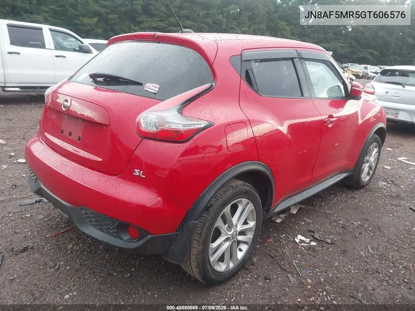 2016 Nissan Juke Sl VIN: JN8AF5MR5GT606576 Lot: 45580569