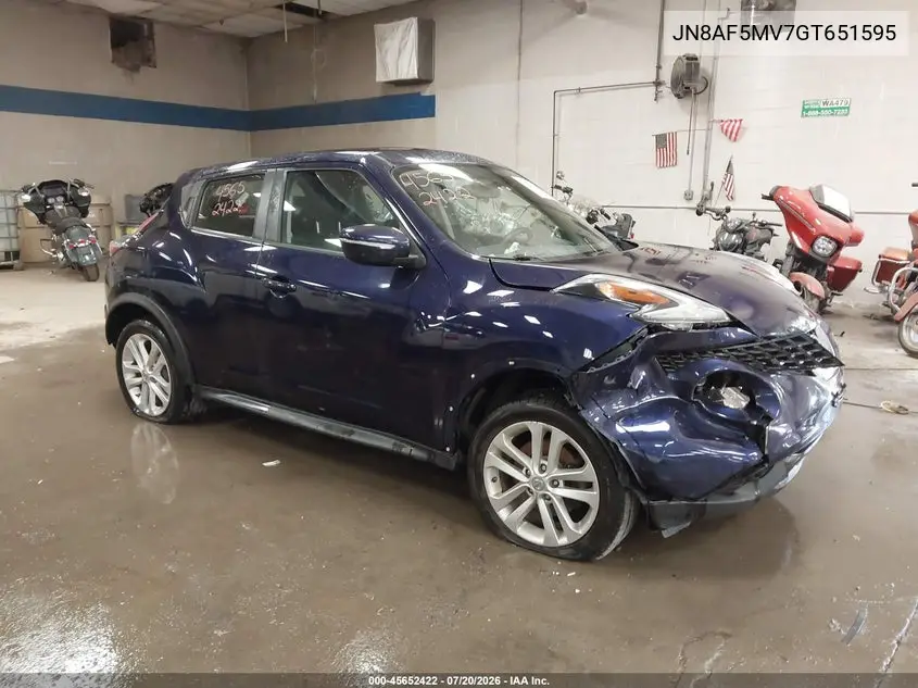 2016 Nissan Juke Nismo/S/Sl/Sv VIN: JN8AF5MV7GT651595 Lot: 45652422