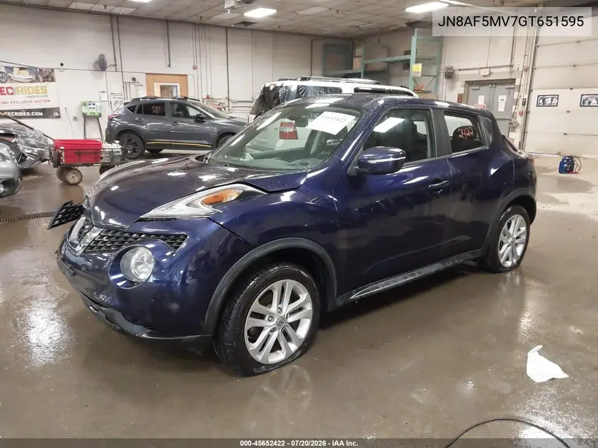 2016 Nissan Juke Nismo/S/Sl/Sv VIN: JN8AF5MV7GT651595 Lot: 45652422