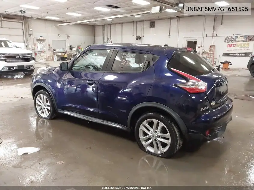 2016 Nissan Juke Nismo/S/Sl/Sv VIN: JN8AF5MV7GT651595 Lot: 45652422