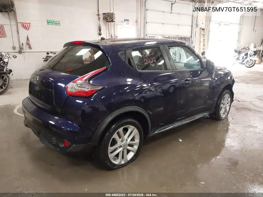 2016 Nissan Juke Nismo/S/Sl/Sv VIN: JN8AF5MV7GT651595 Lot: 45652422