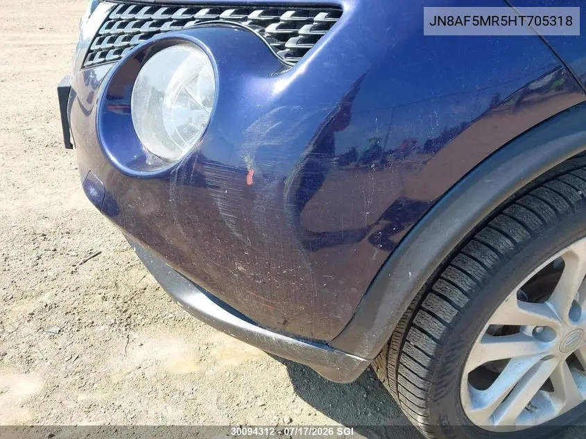 2017 Nissan Juke S/Sv/Sl/Nismo VIN: JN8AF5MR5HT705318 Lot: 30094312