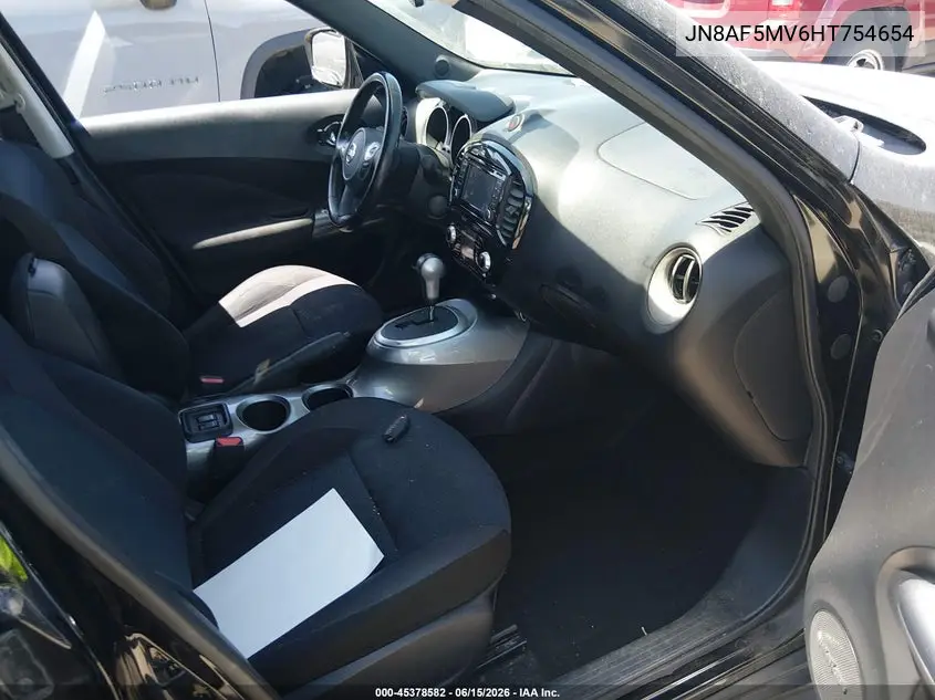 2017 Nissan Juke Sv VIN: JN8AF5MV6HT754654 Lot: 45378582