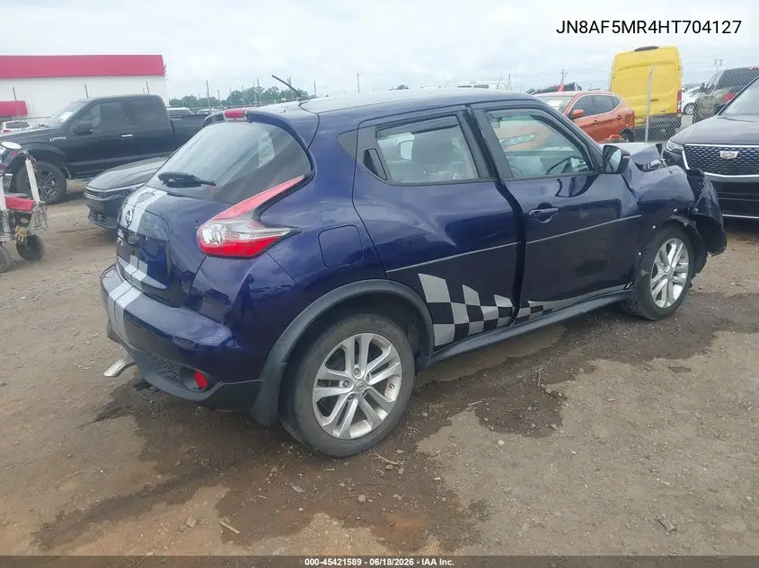 2017 Nissan Juke S VIN: JN8AF5MR4HT704127 Lot: 45421589