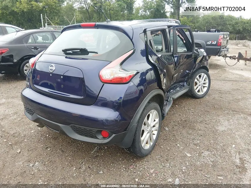 2017 Nissan Juke S VIN: JN8AF5MR0HT702004 Lot: 45449002