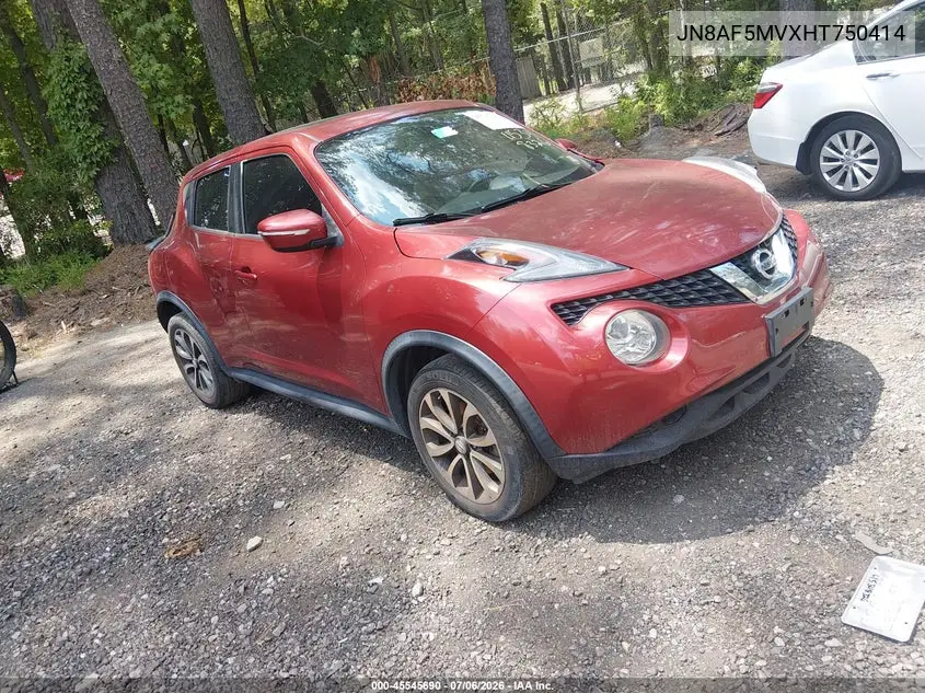 2017 Nissan Juke Sv VIN: JN8AF5MVXHT750414 Lot: 45545690
