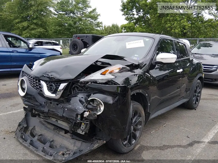 2017 Nissan Juke Sv VIN: JN8AF5MV5HT752555 Lot: 45552934