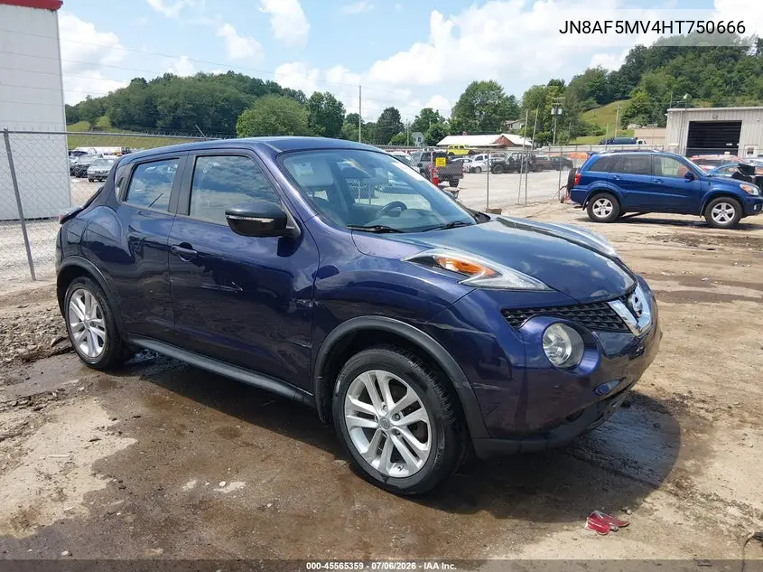 2017 Nissan Juke S VIN: JN8AF5MV4HT750666 Lot: 45565359