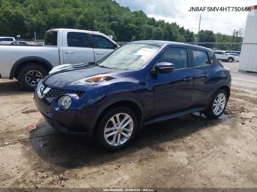 2017 Nissan Juke S VIN: JN8AF5MV4HT750666 Lot: 45565359