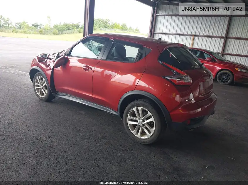 2017 Nissan Juke S VIN: JN8AF5MR6HT701942 Lot: 45607047