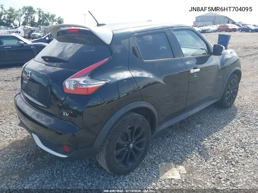 2017 Nissan Juke Sv VIN: JN8AF5MR6HT704095 Lot: 45615946