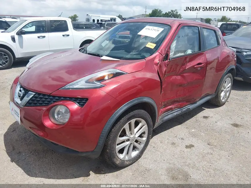 2017 Nissan Juke S VIN: JN8AF5MR6HT704968 Lot: 45632920