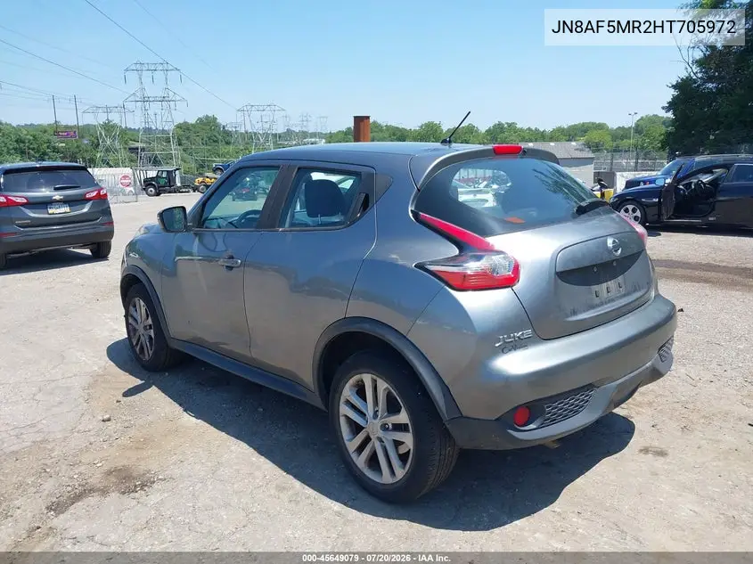 2017 Nissan Juke S VIN: JN8AF5MR2HT705972 Lot: 45649079