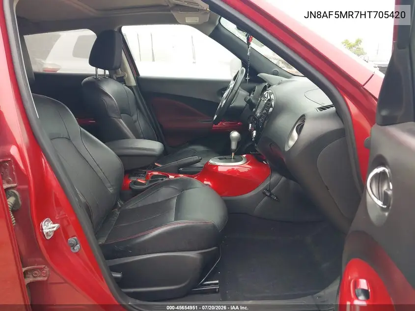 2017 Nissan Juke Sl VIN: JN8AF5MR7HT705420 Lot: 45654951