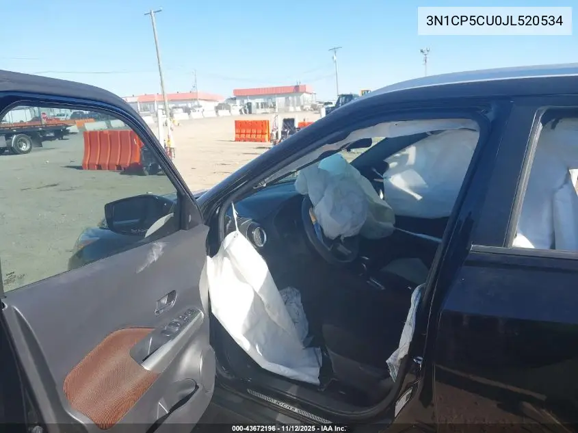 3N1CP5CU0JL520534 2018 Nissan Kicks Sr