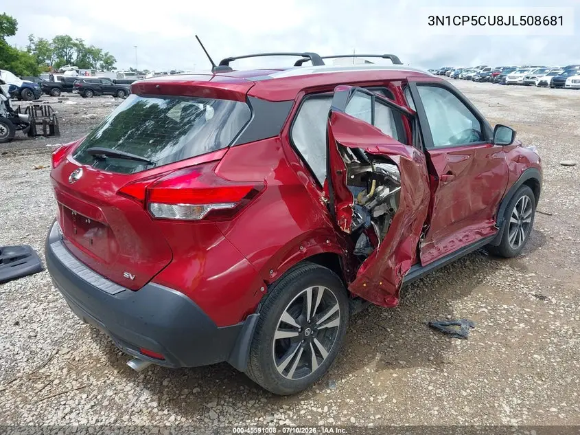 2018 Nissan Kicks Sv VIN: 3N1CP5CU8JL508681 Lot: 45591008