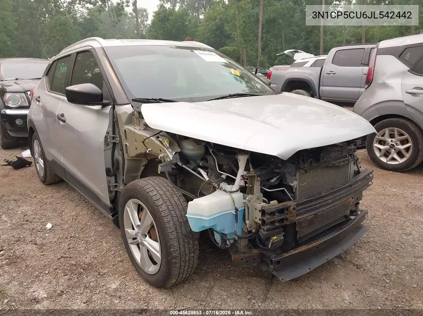 2018 Nissan Kicks S VIN: 3N1CP5CU6JL542442 Lot: 45628653