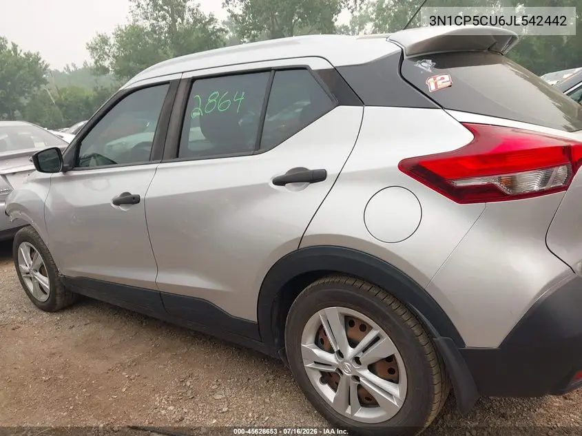 2018 Nissan Kicks S VIN: 3N1CP5CU6JL542442 Lot: 45628653