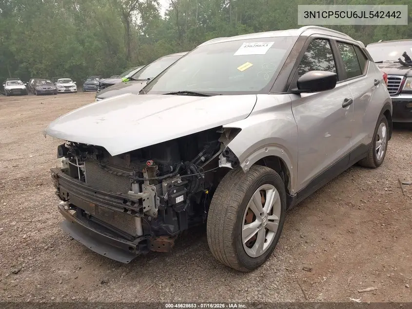 2018 Nissan Kicks S VIN: 3N1CP5CU6JL542442 Lot: 45628653
